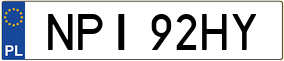 Trailer License Plate